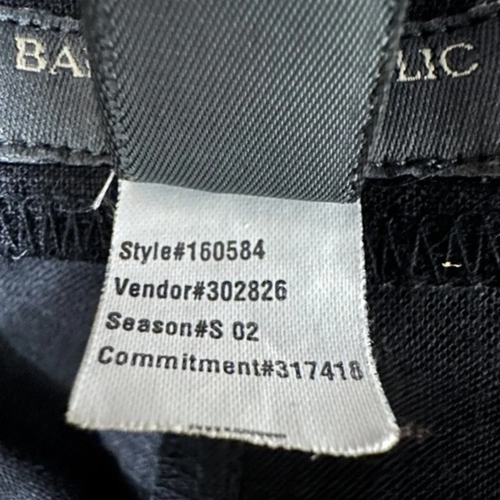 VTG Banana Republic Lindsey Stretch Linen Blend Pants 4P‎ Minimalist Y2K Black